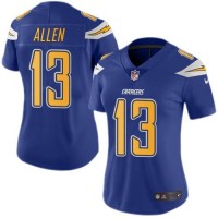 Nike Los Angeles Chargers #13 Keenan Allen Electric Blue Women's Stitched NFL Limited Rush Jersey
