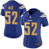 Nike Los Angeles Chargers #52 Khalil Mack Electric Blue Women's Stitched NFL Limited Rush Jersey