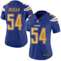 Nike Los Angeles Chargers #54 Melvin Ingram Electric Blue Women's Stitched NFL Limited Rush Jersey