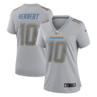 Los Angeles Los Angeles Chargers #10 Justin Herbert Nike Women's Gray Atmosphere Fashion Game Jersey