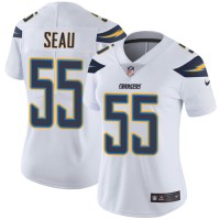 Nike Los Angeles Chargers #55 Junior Seau White Women's Stitched NFL Vapor Untouchable Limited Jersey