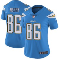 Nike Los Angeles Chargers #86 Hunter Henry Electric Blue Alternate Women's Stitched NFL Vapor Untouchable Limited Jersey