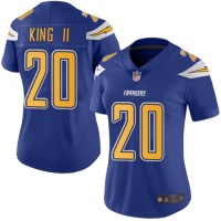 Nike Los Angeles Chargers #20 Desmond King II Electric Blue Women's Stitched NFL Limited Rush Jersey