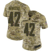 Nike Los Angeles Chargers #42 Uchenna Nwosu Camo Women's Stitched NFL Limited 2018 Salute to Service Jersey