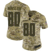 Nike Los Angeles Chargers #80 Kellen Winslow Camo Women's Stitched NFL Limited 2018 Salute to Service Jersey