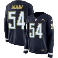 Nike Los Angeles Chargers #54 Melvin Ingram Navy Blue Team Color Women's Stitched NFL Limited Therma Long Sleeve Jersey