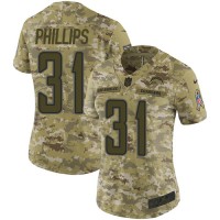 Nike Los Angeles Chargers #31 Adrian Phillips Camo Women's Stitched NFL Limited 2018 Salute to Service Jersey