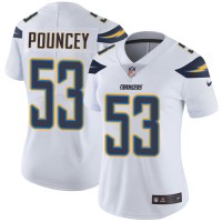 Nike Los Angeles Chargers #53 Mike Pouncey White Women's Stitched NFL Vapor Untouchable Limited Jersey