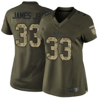Nike Los Angeles Chargers #33 Derwin James Jr Green Women's Stitched NFL Limited 2015 Salute to Service Jersey