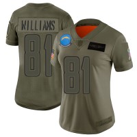 Nike Los Angeles Chargers #81 Mike Williams Camo Women's Stitched NFL Limited 2019 Salute to Service Jersey