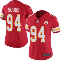 Nike Kansas City Chiefs #94 Terrell Suggs Red Team Color Women's Stitched NFL Vapor Untouchable Limited Jersey