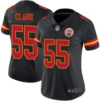 Nike Kansas City Chiefs #55 Frank Clark Black Women's Stitched NFL Limited Rush Jersey