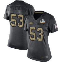 Nike Kansas City Chiefs #53 Anthony Hitchens Black Women's Super Bowl LV Bound Stitched NFL Limited 2016 Salute to Service Jersey