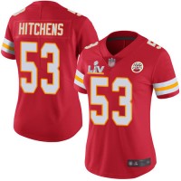 Nike Kansas City Chiefs #53 Anthony Hitchens Red Team Color Women's Super Bowl LV Bound Stitched NFL Vapor Untouchable Limited Jersey