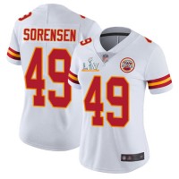 Nike Kansas City Chiefs #49 Daniel Sorensen White Women's Super Bowl LV Bound Stitched NFL Vapor Untouchable Limited Jersey