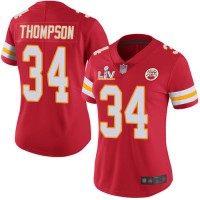 Nike Kansas City Chiefs #34 Darwin Thompson Red Team Color Women's Super Bowl LV Bound Stitched NFL Vapor Untouchable Limited Jersey