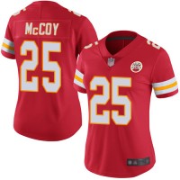 Nike Kansas City Chiefs #25 LeSean McCoy Red Team Color Women's Stitched NFL Vapor Untouchable Limited Jersey