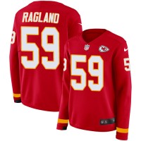 Nike Kansas City Chiefs #59 Reggie Ragland Red Team Color Women's Stitched NFL Limited Therma Long Sleeve Jersey
