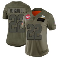 Nike Kansas City Chiefs #22 Juan Thornhill Camo Women's Super Bowl LV Bound Stitched NFL Limited 2019 Salute To Service Jersey
