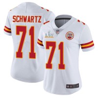 Nike Kansas City Chiefs #71 Mitchell Schwartz White Women's Super Bowl LV Bound Stitched NFL Vapor Untouchable Limited Jersey