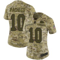 Nike Kansas City Chiefs #10 Isiah Pacheco Camo Women's Stitched NFL Limited 2018 Salute to Service Jersey