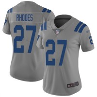 Nike Indianapolis Colts #27 Xavier Rhodes Gray Women's Stitched NFL Limited Inverted Legend Jersey