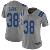 Nike Indianapolis Colts #38 T.J. Carrie Gray Women's Stitched NFL Limited Inverted Legend Jersey