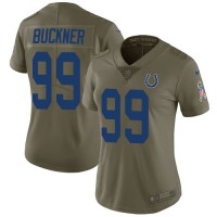 Nike Indianapolis Colts #99 DeForest Buckner Olive Women's Stitched NFL Limited 2017 Salute To Service Jersey
