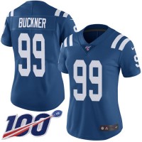 Nike Indianapolis Colts #99 DeForest Buckner Royal Blue Team Color Women's Stitched NFL 100th Season Vapor Untouchable Limited Jersey