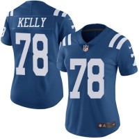 Nike Indianapolis Colts #78 Ryan Kelly Royal Blue Women's Stitched NFL Limited Rush Jersey
