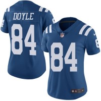 Nike Indianapolis Colts #84 Jack Doyle Royal Blue Women's Stitched NFL Limited Rush Jersey