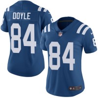 Nike Indianapolis Colts #84 Jack Doyle Royal Blue Team Color Women's Stitched NFL Vapor Untouchable Limited Jersey