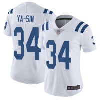 Nike Indianapolis Colts #34 Rock Ya-Sin White Women's Stitched NFL Vapor Untouchable Limited Jersey