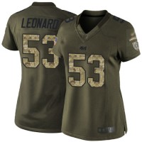 Nike Indianapolis Colts #53 Darius Leonard Green Women's Stitched NFL Limited 2015 Salute to Service Jersey
