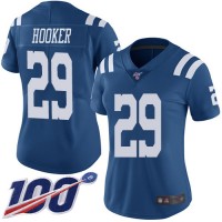 Nike Indianapolis Colts #29 Malik Hooker Royal Blue Women's Stitched NFL Limited Rush 100th Season Jersey
