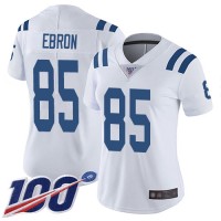 Nike Indianapolis Colts #85 Eric Ebron White Women's Stitched NFL 100th Season Vapor Limited Jersey