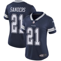 Nike Dallas Cowboys #21 Deion Sanders Navy Blue Team Color Women's Stitched NFL Vapor Untouchable Limited Jersey