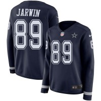 Nike Dallas Cowboys #89 Blake Jarwin Navy Blue Team Color Women's Stitched NFL Limited Therma Long Sleeve Jersey