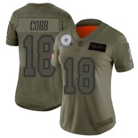Nike Dallas Cowboys #18 Randall Cobb Camo Women's Stitched NFL Limited 2019 Salute to Service Jersey