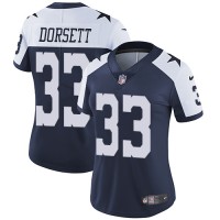 Nike Dallas Cowboys #33 Tony Dorsett Navy Blue Thanksgiving Women's Stitched NFL Vapor Untouchable Limited Throwback Jersey