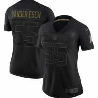 Dallas Dallas Cowboys #55 Leighton Vander Esch Nike Women's 2020 Salute To Service Limited Jersey Black