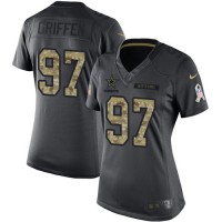 Nike Dallas Cowboys #97 Everson Griffen Black Women's Stitched NFL Limited 2016 Salute to Service Jersey