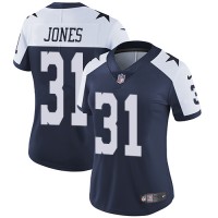 Nike Dallas Cowboys #31 Byron Jones Navy Blue Thanksgiving Women's Stitched NFL Vapor Untouchable Limited Throwback Jersey
