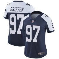 Nike Dallas Cowboys #97 Everson Griffen Navy Blue Thanksgiving Women's Stitched NFL Vapor Throwback Limited Jersey