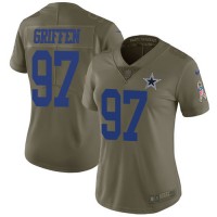 Nike Dallas Cowboys #97 Everson Griffen Olive Women's Stitched NFL Limited 2017 Salute To Service Jersey