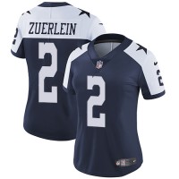 Nike Dallas Cowboys #2 Greg Zuerlein Navy Blue Thanksgiving Women's Stitched NFL Vapor Throwback Limited Jersey