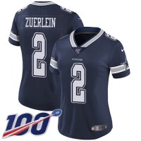 Nike Dallas Cowboys #2 Greg Zuerlein Navy Blue Team Color Women's Stitched NFL 100th Season Vapor Untouchable Limited Jersey