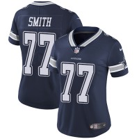 Nike Dallas Cowboys #77 Tyron Smith Navy Blue Team Color Women's Stitched NFL Vapor Untouchable Limited Jersey