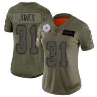 Nike Dallas Cowboys #31 Byron Jones Camo Women's Stitched NFL Limited 2019 Salute to Service Jersey