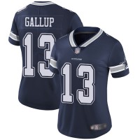 Nike Dallas Cowboys #13 Michael Gallup Navy Blue Team Color Women's Stitched NFL Vapor Untouchable Limited Jersey